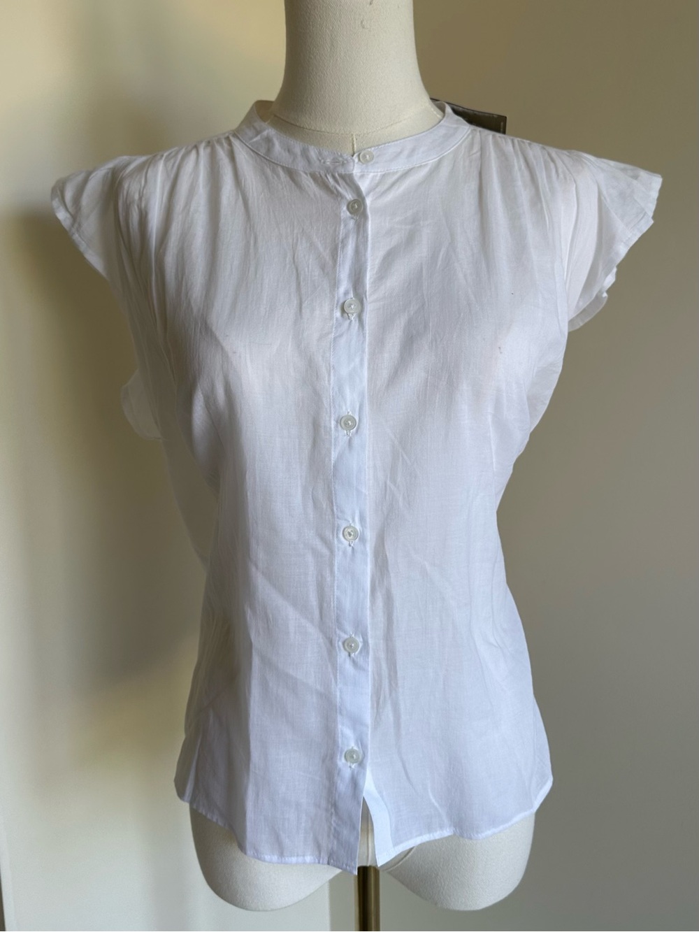 NWT J Crew Flutter Sleeve Blouse - Medium - Picture 2 of 12